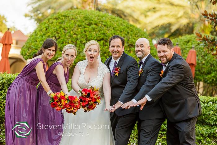 Red and Gold Orlando Wedding A Chair Affair Bridal Party