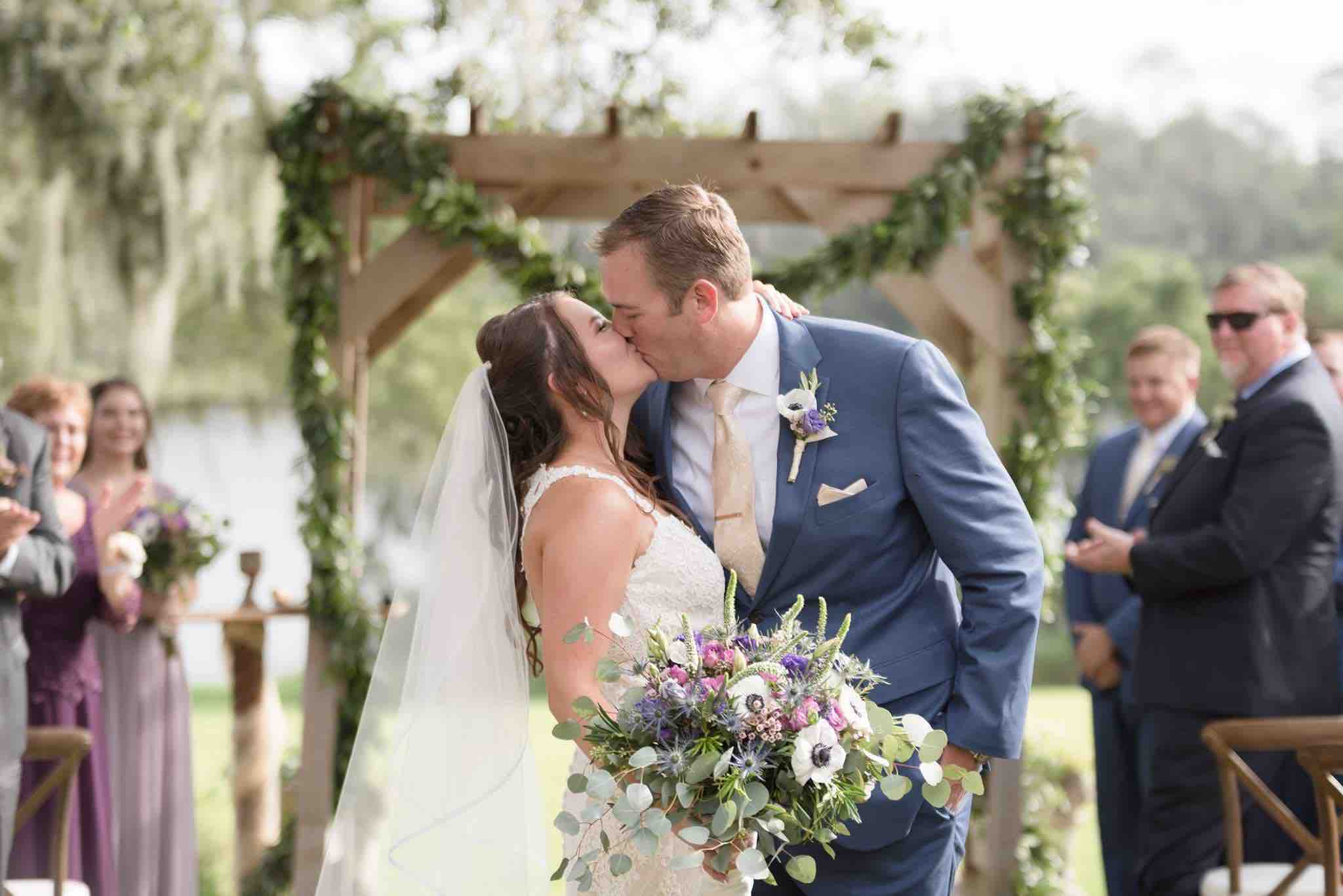 Fall Sydonie Mansion Wedding A Chair Affair French Country Chairs Bride and Groom First Kiss