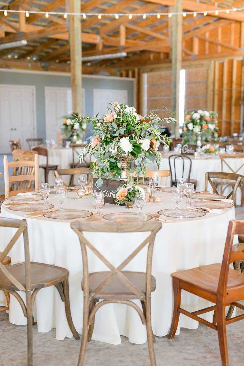 vintage-inspired farm wedding A Chair Affair French country chairs