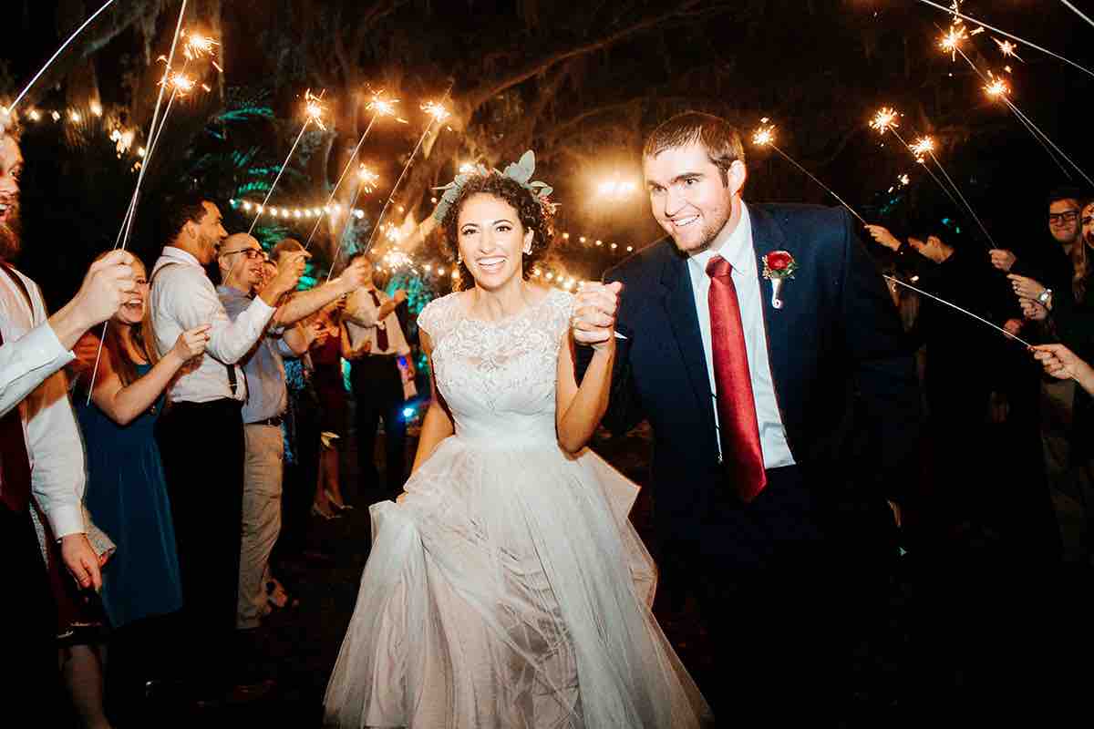 Christmas Wedding A Chair Affair Sparkler Send Off