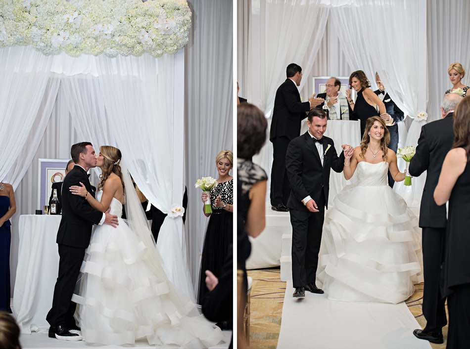 Jewish wedding A Chair Affair gold Chiavari chair after ceremony