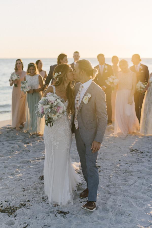 boho chic beach wedding A Chair Affair after the ceremony