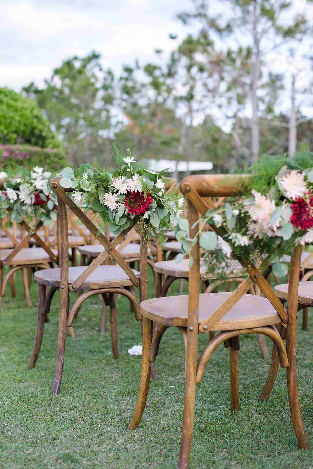 navy and burgundy wedding A Chair Affair French country chairs