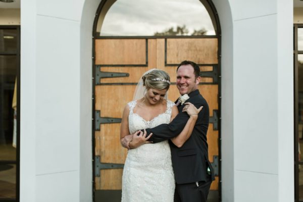 Front of church, A Chair Affair, Finny Hill Photography, Mahaffey Theater Wedding