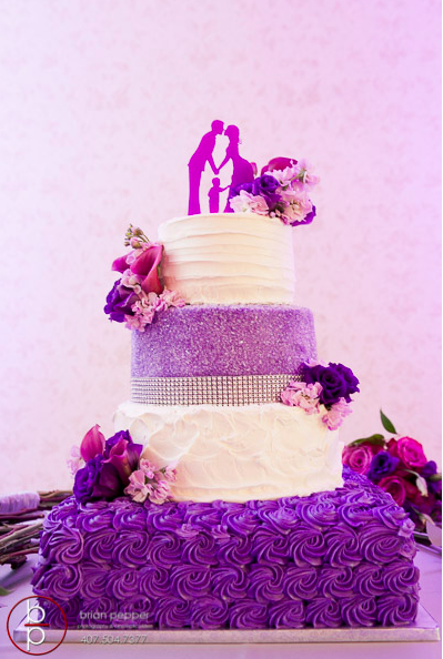 Lake Mary Events Center Emile and Brandon A Chair Affair purple cake