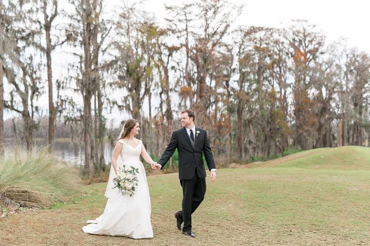 Victoria and Chris Isleworth Country Club Country Chic Wedding Reception A Chair Affair Couple