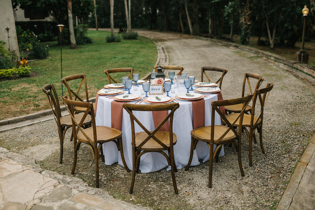 romantic Sydonie Mansion wedding Shelbie and Justin Reception French Country Chairs Round Table A Chair Affair