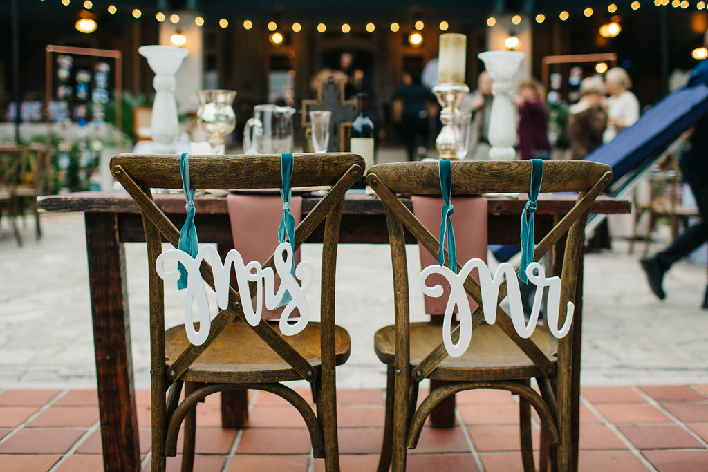 romantic Sydonie Mansion wedding Shelbie and Justin Reception French Country Chairs Sweetheart Table Bride and Groom Chairs A Chair Affair