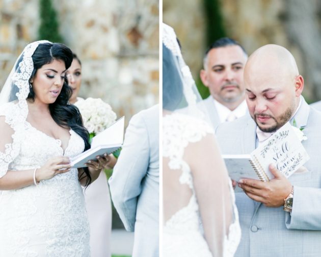 Bella Collina Beautiful Blush and Grey Wedding A Chair Affair Vows