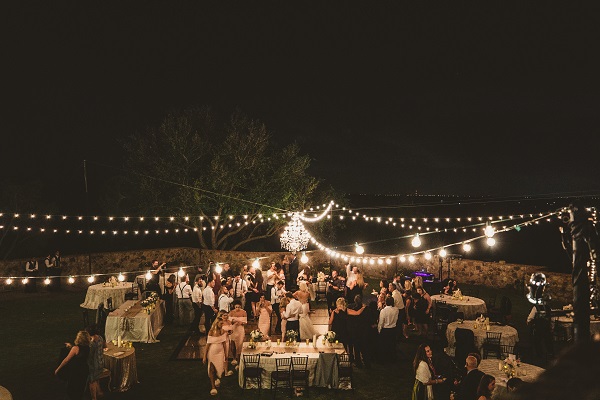 Bella Collina Fall Wedding-Outdoor Night Reception-A Chair Affair