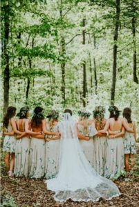 Bride and bridesmaids wedding planning tips Eventbrite A Chair Affair Demetrius Washington Photo