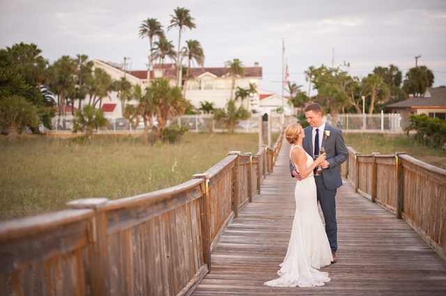 Carlouel-Yacht-Club-Old-Florida-Wedding-Bride-and-Groom-Wood-Deck-A-Chair-Affair