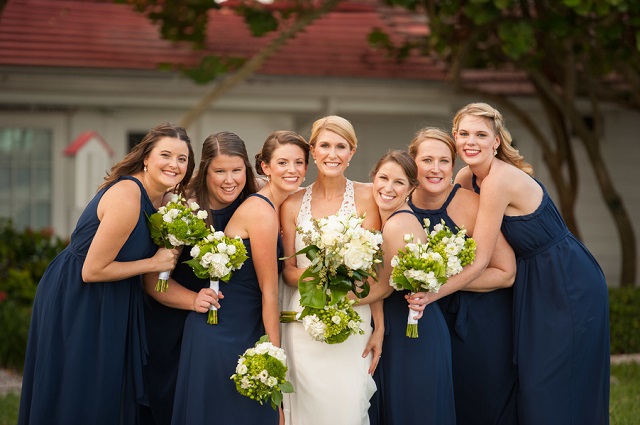 Carlouel Yacht Club Old Florida Wedding-Navy Blue Bridesmaids-A Chair Affair