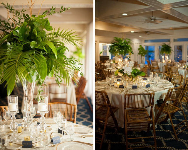 Carlouel Yacht Club Old Florida Wedding-Reception-Gold Rim Chargers-A Chair Affair