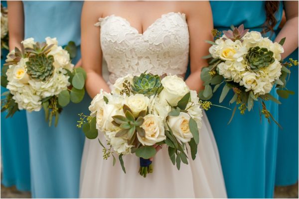 Davis Island Garden Club Outdoor Wedding- Succulent Bouquets- A Chair Affair