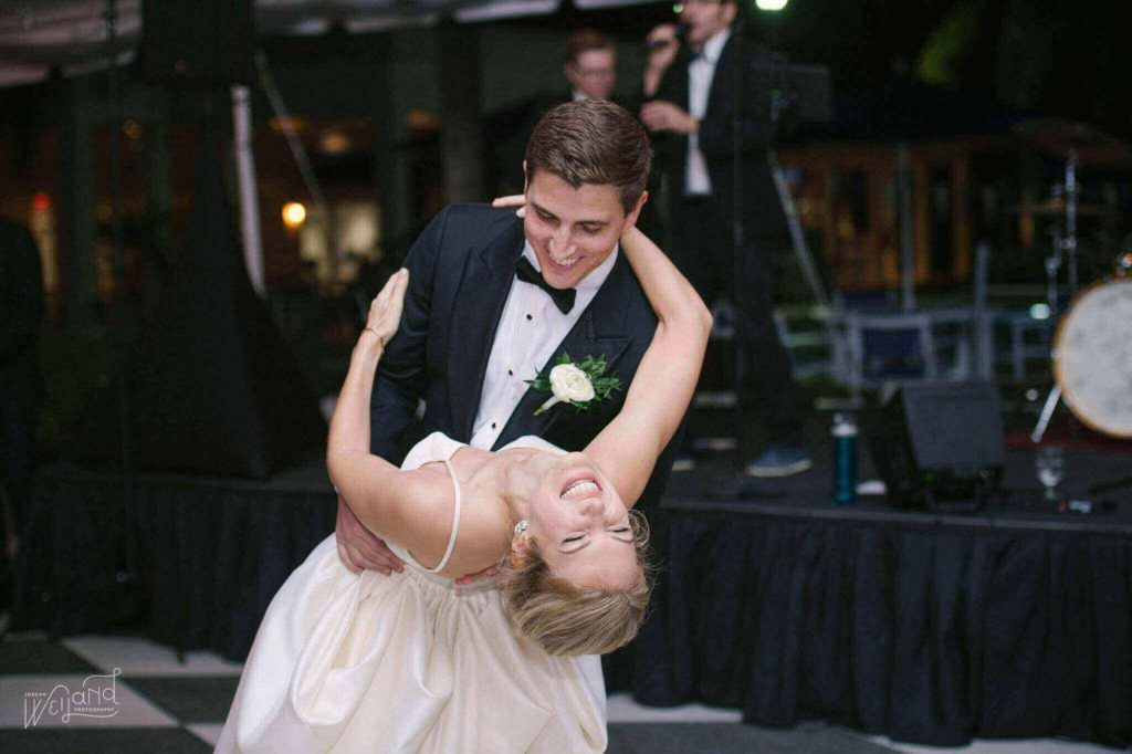 Tampa yacht and country club a chair affair bride and groom dance