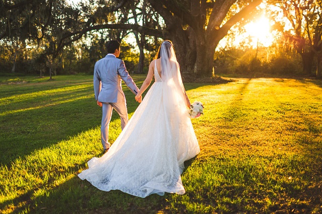 Bella Collina Wedding-Bride and Groom Sunset-A Chair Affair