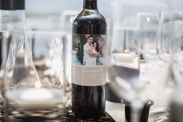 Private Home Engagement Party-personalized wine bottle-a chair affair