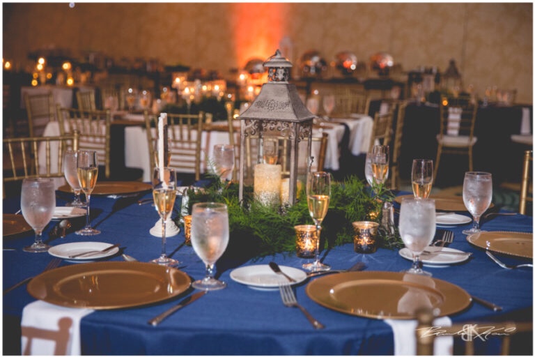 Cream and champagne Orlando wedding Omni Resort at Championsgate Brandon Kari Productions A Chair Affair Gold Glass chargers and gold Chiavari chairs at reception 