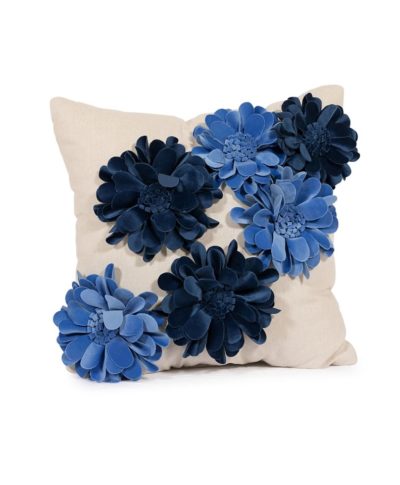 Blue 3-D Flower Pillow – A Chair Affair Rentals