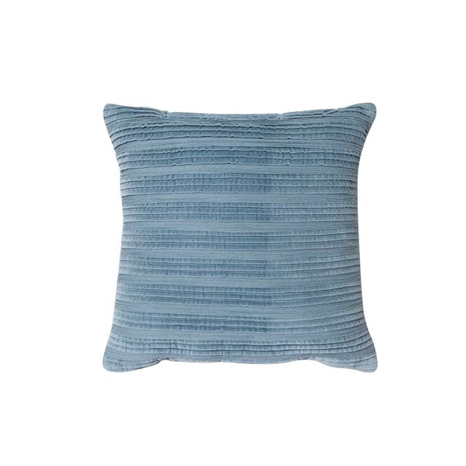 Blue Pleated Texture Pillow - A Chair Affair Rentals