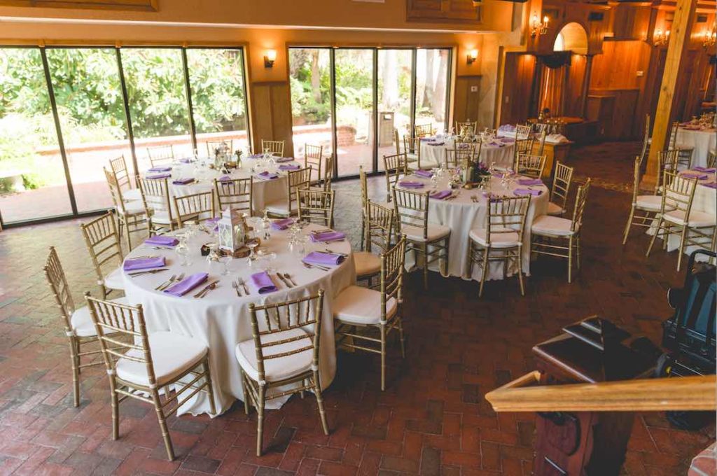 Florida Rustic Spring Wedding A Chair Affair Gold Chiavari chairs at reception Mark Dickinson Photography