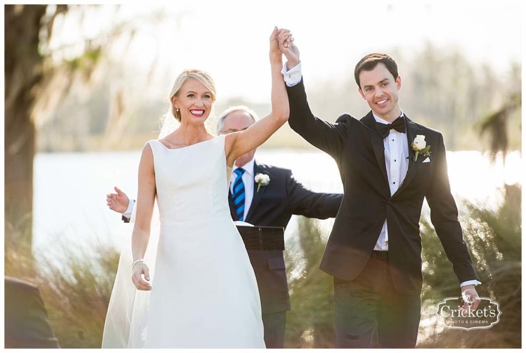 Isleworth Country Club Wedding Classic White Wedding Crickets Photo A Chair Affair Couple after I Dos