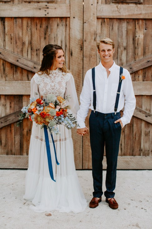 Boho New Smyrna Beach Barn Wedding