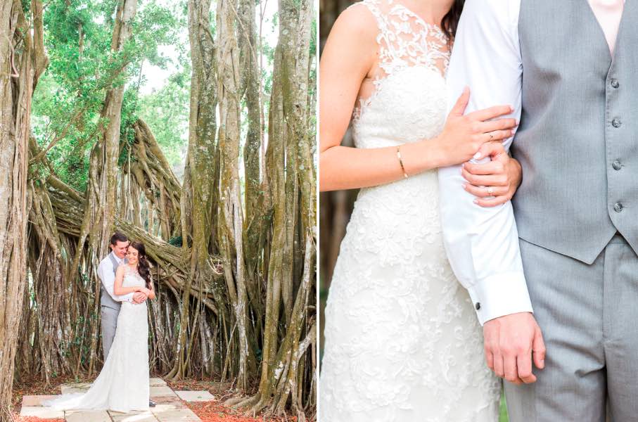 Romantic rose blush Banyan estate wedding