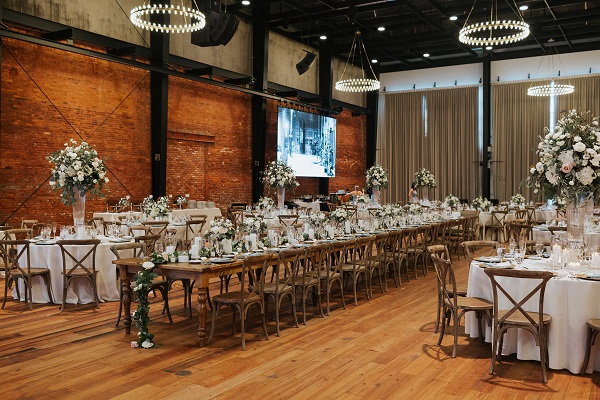 A Chair Affair, Armature Works Wedding,Monika Gauthier Photography, Farm Tables, Monaco Tables