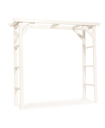 White Wood Wedding Arch - A Chair Affair Rentals