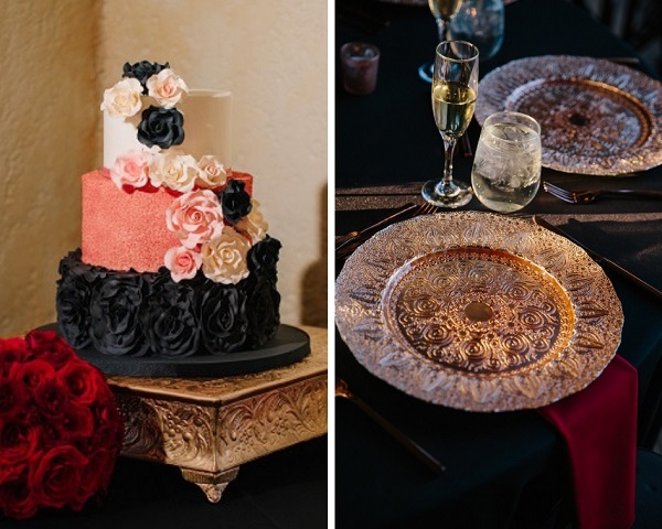 Howey Mansion, A Chair Affair, J. Lebron Photography, Rose Gold Charger, cake