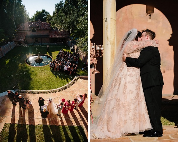 Howey Mansion, A Chair Affair,J. Lebron Photography, Rose Gold Chargers, outdoor wedding ceremony