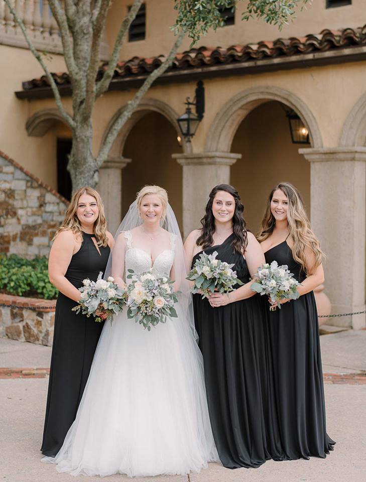 Bella Collina Black and Gold Wedding chair affair wedding