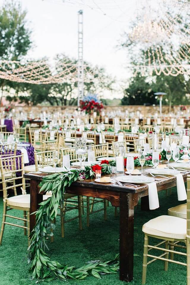 red and purple bella collina wedding chair affair