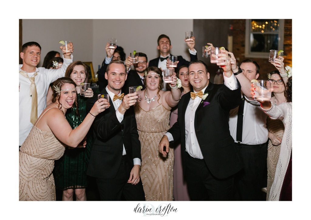 CAVU Wedding party toast