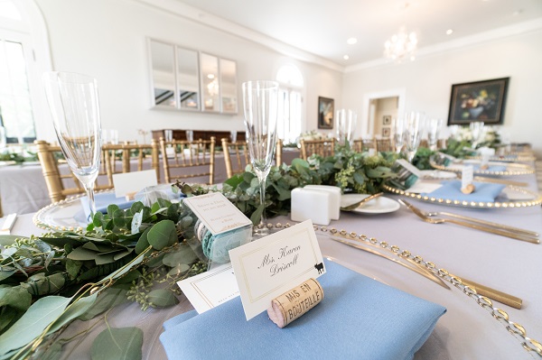 Capen House-LGBT Wedding- Intimate Wedding- Bushed Gold Flatware- Table setting