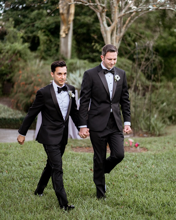 Capen House-LGBT Wedding- Intimate Wedding- Grooms Processional