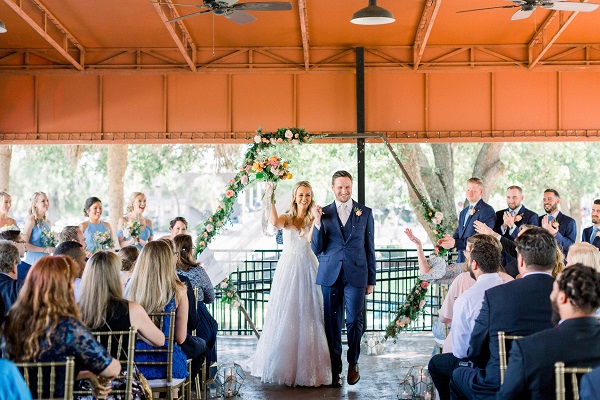 Navy and Gold Winter Park Farmers Market Wedding