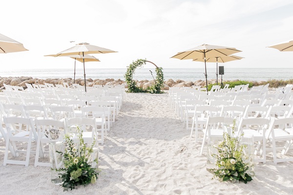 South Seas Resort, outdoor beach wedding, A Chair Affair