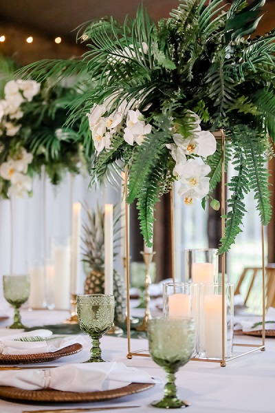 Tropical Wedding Shoot at Cross Creek Ranch - A Chair Affair, Inc.