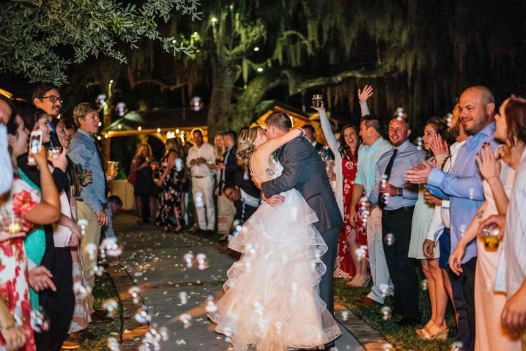 New Smyrna Beach Bride and Groom Exit