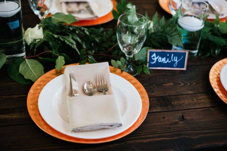 New Smyrna Beach Reception Table Setting