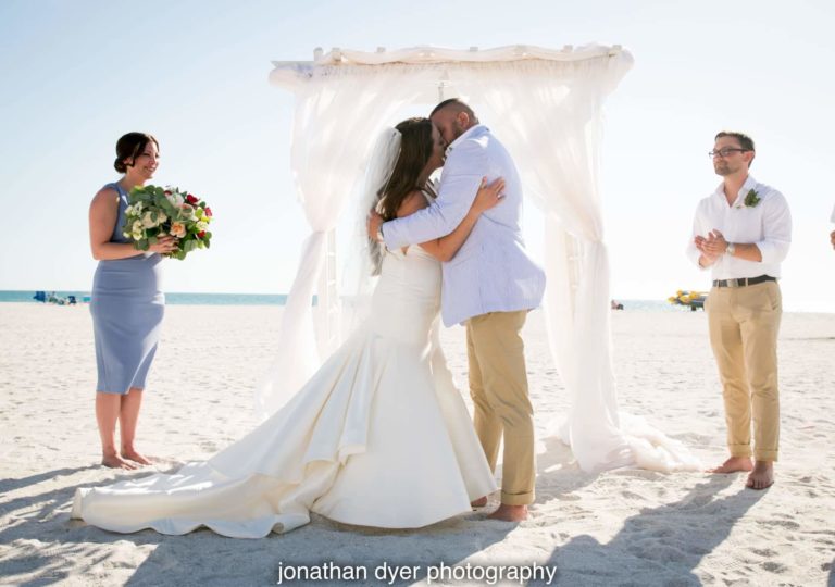 Sirata Beach Resort Ceremony First Kiss