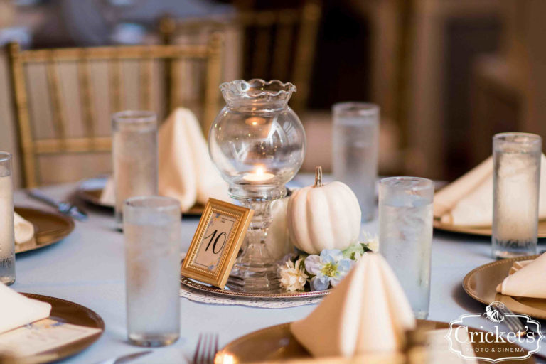 Fairy Tale Reception Centerpieces Complete with Pumpkin