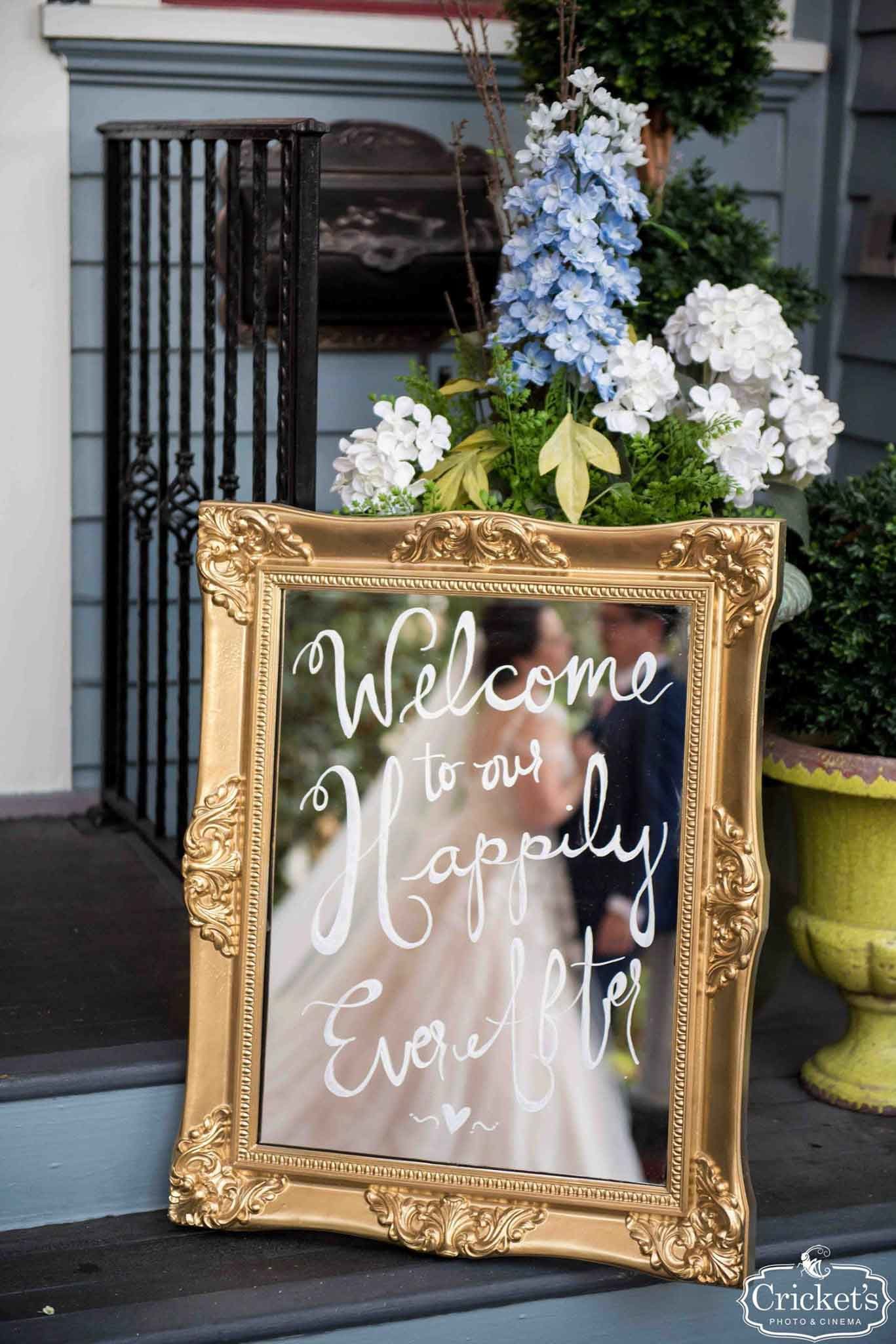 Welcome Mirror Wedding Sign