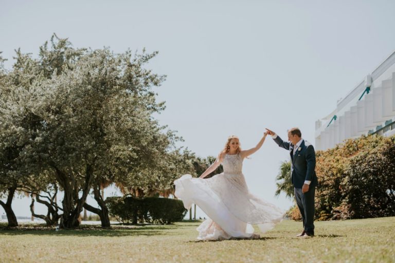 Station House St. Pete Bride and Groom Dancing