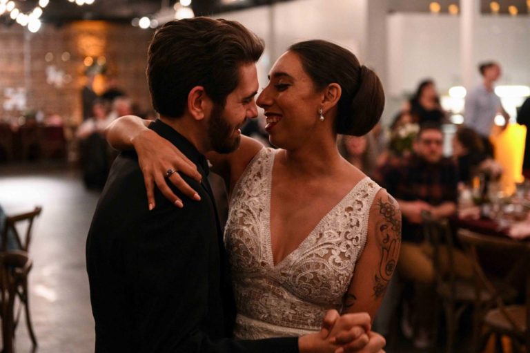 Bride and Groom Dancing