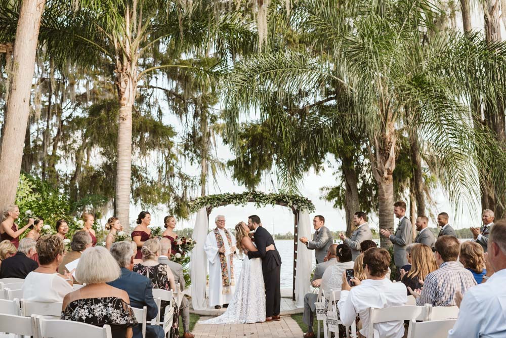 Perfect Paradise Cove Maroon and Gold Wedding - A Chair Affair, Inc.