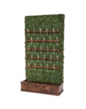 Champagne Hedge Wall - Mahogany Stain Base - A Chair Affair Rentals